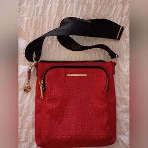 Steve Madden Red Leather Crossbody Bag